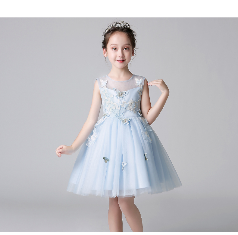 Trẻ em ăn mặc công chúa váy cô gái fluffy hoa cô gái piano trang phục sinh nhật chủ nhà buổi tối cô gái mùa hè - Váy trẻ em set vest bé trai kẻ sọc ca rô kèm nơ