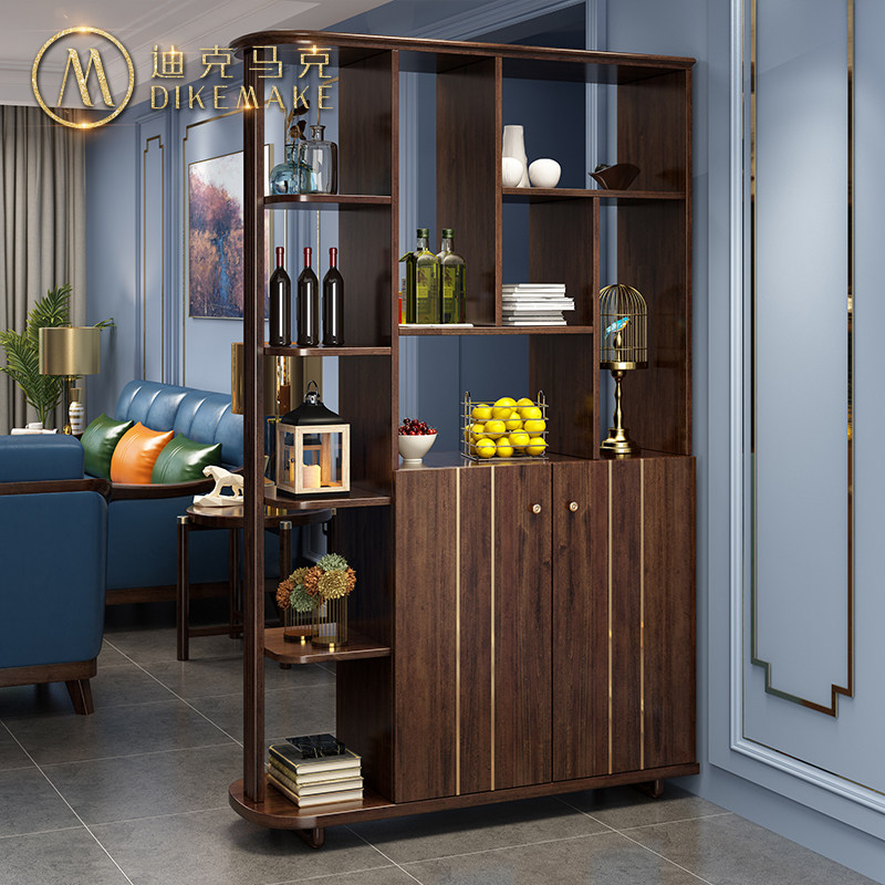 Hupeach Wood Solid Wood Room Cabinet Wine Cabinet Cupboard Environmental Protection With Smoke Display Cabinet Black Walnuts Color Locker-Taobao