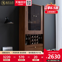 Dickmark walnut wine cabinet lockers Nordic solid wood sideboard modern simple eco-friendly cabinet light luxury