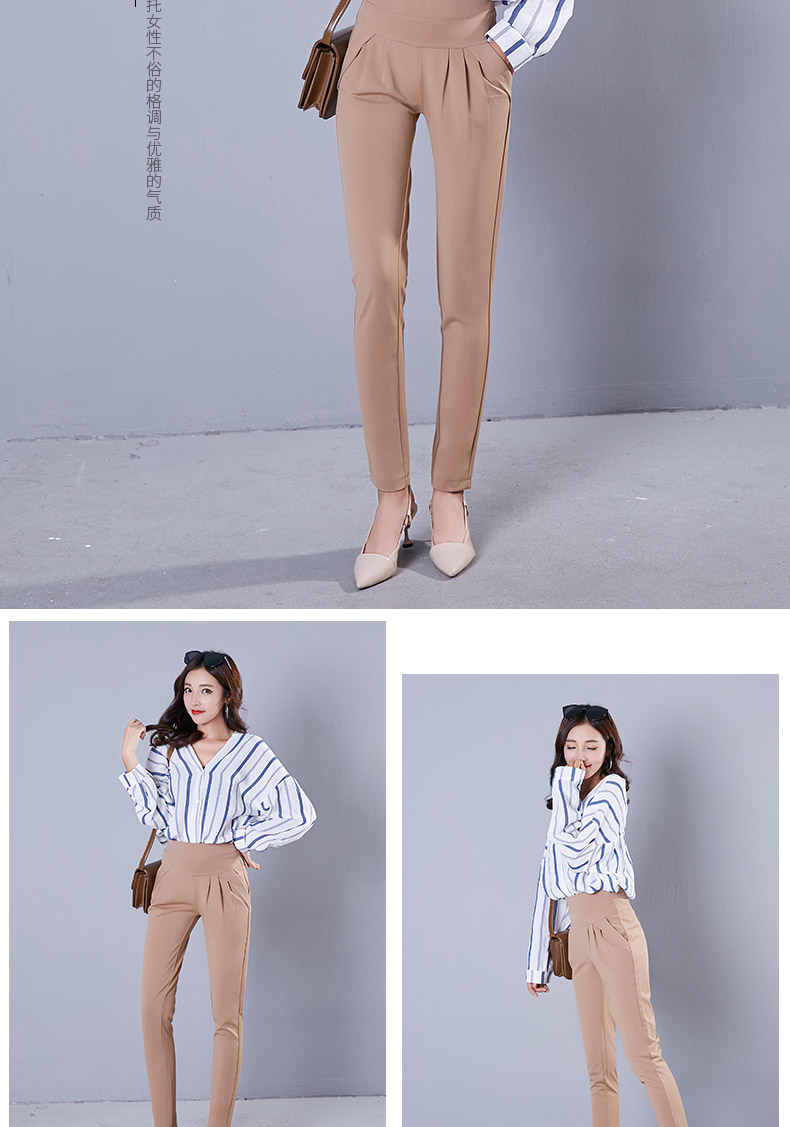 Quần Harlan nữ cộng với nhung mùa thu và quần đông dày Quần âu phiên bản Hàn Quốc cỡ lớn rộng rãi quần lửng ống rộng chân quần nữ quần bò nữ