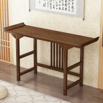 Xuanguan table new Chinese case a few Zen light luxury against the wall solid wood supply table home end bamboo shelf
