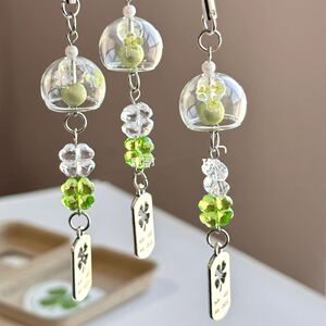 Creative Jellyfish Hemisphere-Shaped Lucky Four-Leaf Clover Style Wind Chime Ornament Hanging Decoration Wind Chime Pend