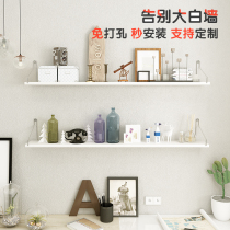 Wall shelf flat partition non-perforated room wall decoration wall hanging shelf Wall shelf hanging wall bookshelf bedroom plank