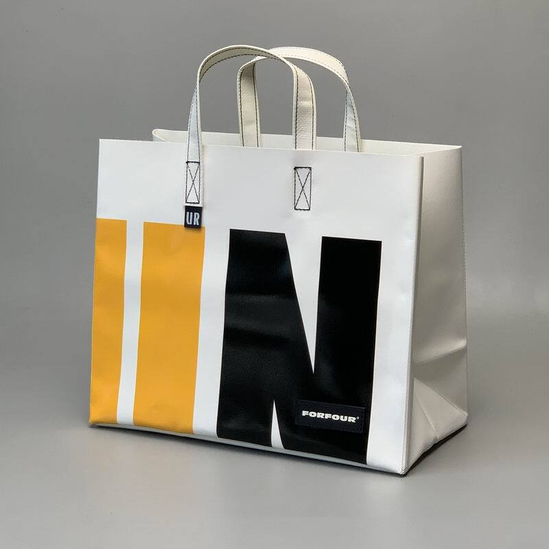 Foufour Cake 704 Eco-Friendly Portable Bag Tote Shopping Bag Travel Bag Minimalist Swiss Freitag Style