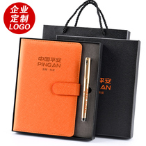 A5 diary custom practical office stationery meeting record book custom-made thick notebook custom logo hand gift box wholesale custom logo business notebook set custom logo