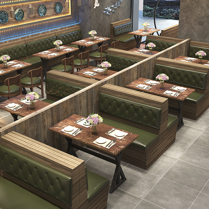Custom Themed Restaurant Cassette Tea West Restaurant Grilled Fish Hotpot Catering close by wall Seat Sofa 