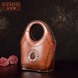 Кожаная дизайнерская ретро сумка на одно плечо, из натуральной кожи