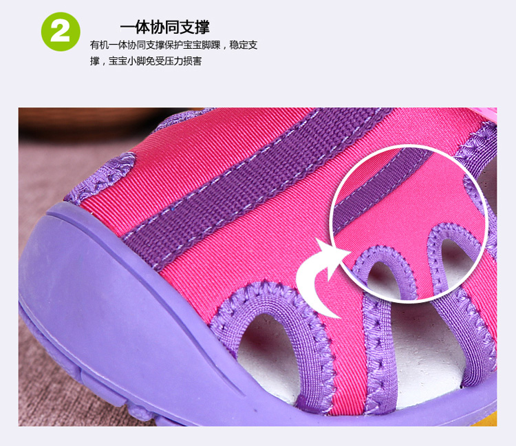 Sandales enfants en PU GOODBABY Baotou creux pour été - semelle autre - Ref 1051824 Image 15