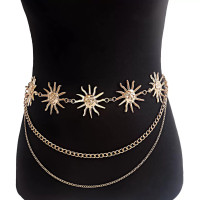Foreign trade atmospheric metal pendant waist chain women's accessories new trendy fashion hot girl body chain dress belt chain