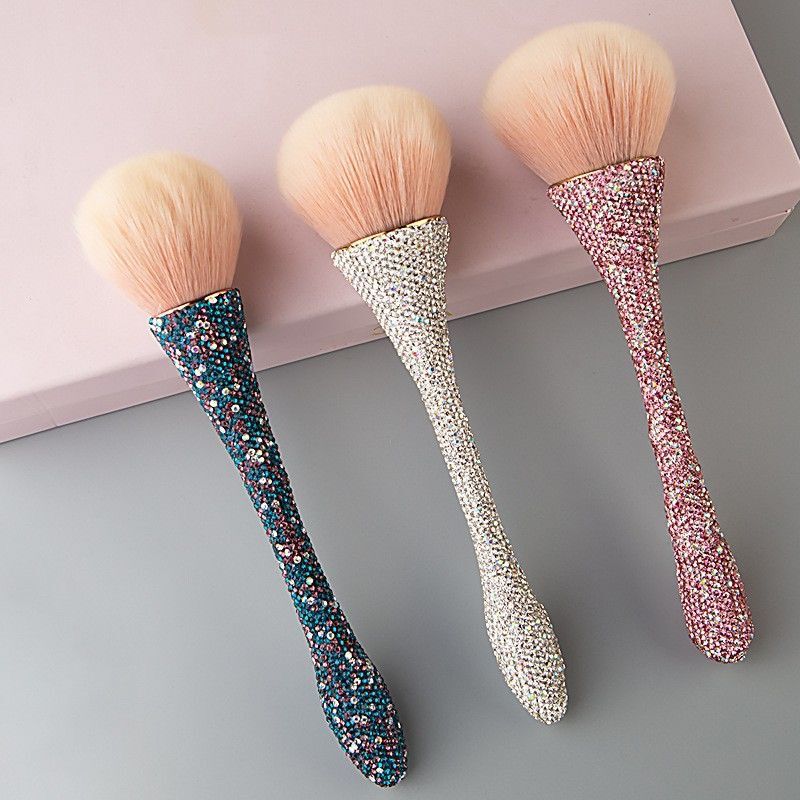 Diamond-Encrusted Nail Dust Brush, Small Waist Makeup Brush, Nail Desktop Polishing Dust Brush, Blush Powder Brush, Cleaning Brush