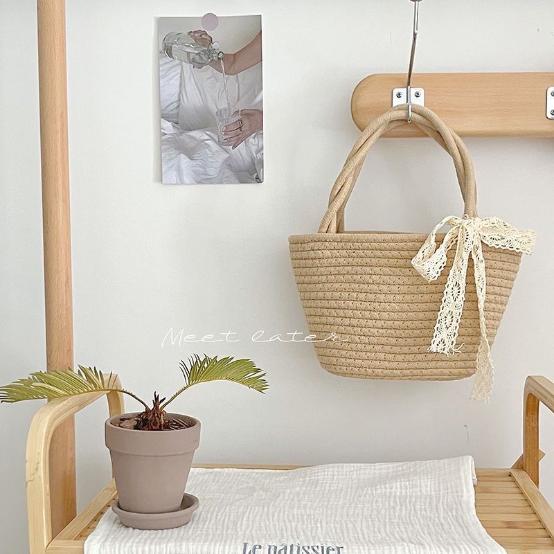 New Large-Capacity Hand-Woven Straw Beach Bag Holiday Souvenir 2025 Shoulder Handbag Women's Bag