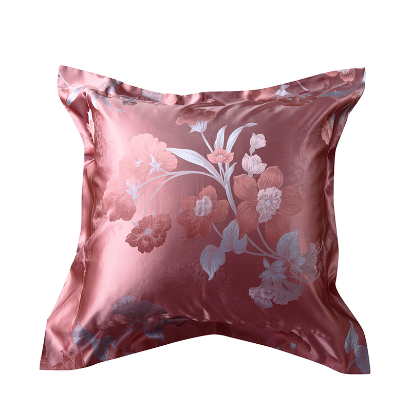 Flower Banquet bifacial true silk hugging pillow cover 100 mulberry silk minimalist cushion sleeve 60 * 60 without core
