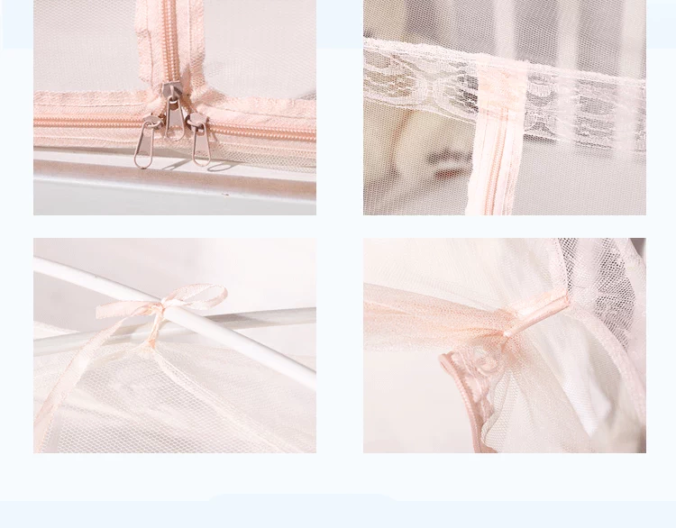 Bé lưới nôi muỗi yurt bao gồm những người đàn ông trẻ dưới và trẻ em bb chúa bé với chân đế có thể gập lại - Lưới chống muỗi màn tròn phòng ngủ