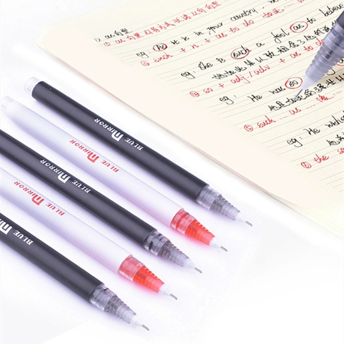 Бай Сюэцзюэ может писать прямая жидкая шариковая ручка большой емкости, полная игольная трубка, нейтральная водяная ручка, 0,5 мм, быстросохнущие чернила на водной основе, черная ручка, красная ручка, ручка для экзамена для студентов, деловая офисная подпись, угольная ручка