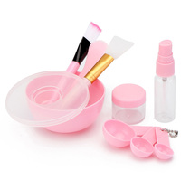 Adjust mask bowl stick set 9-piece DIY tools Beauty brush Compressed mask paper bubble bottle measuring spoon with silicone brush
