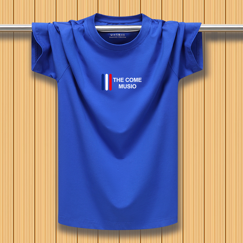 2026 New Loose-Fitting Base Shirt Klein Blue Crew Neck Short-Sleeve T-Shirt Men's Summer Clothing Top