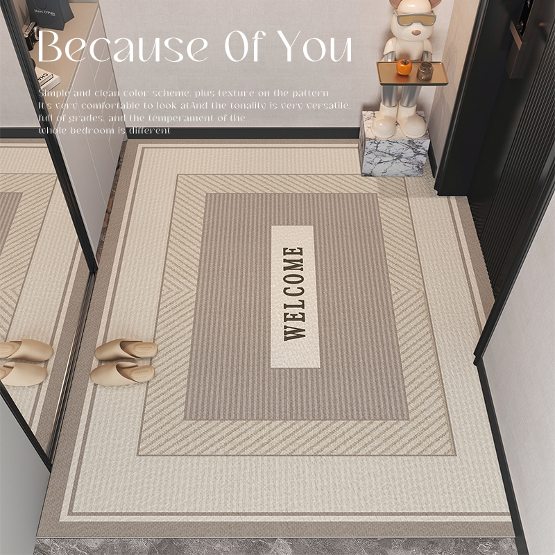 Entrance Door Mat Pvc Wipeable No-Wash Luxury High-End Entryway Mat Home Door Mat Customizable Carpet Entrance Door Mat Pvc Wipeable No-Wash Luxury High-End Entryway Mat Home Door Mat Customizable Carpet