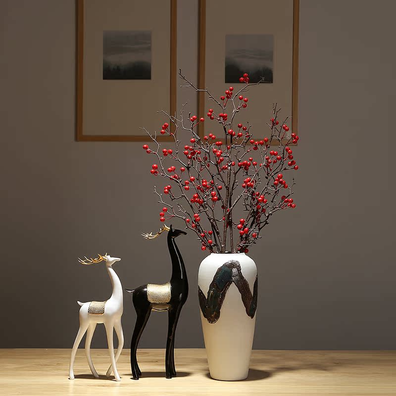 New Chinese style is contracted vase dried flowers decorative home furnishing articles sitting room flower arranging simulation ceramics decoration