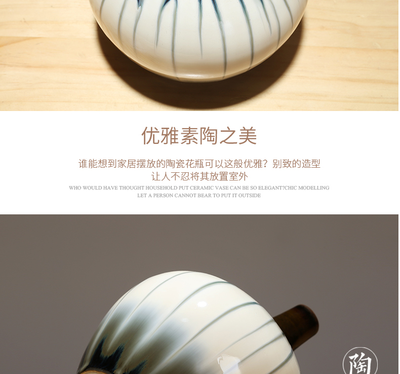 Jingdezhen ceramics from modern home sitting room place, a new Chinese zen artificial flowers dried flower vase set decoration