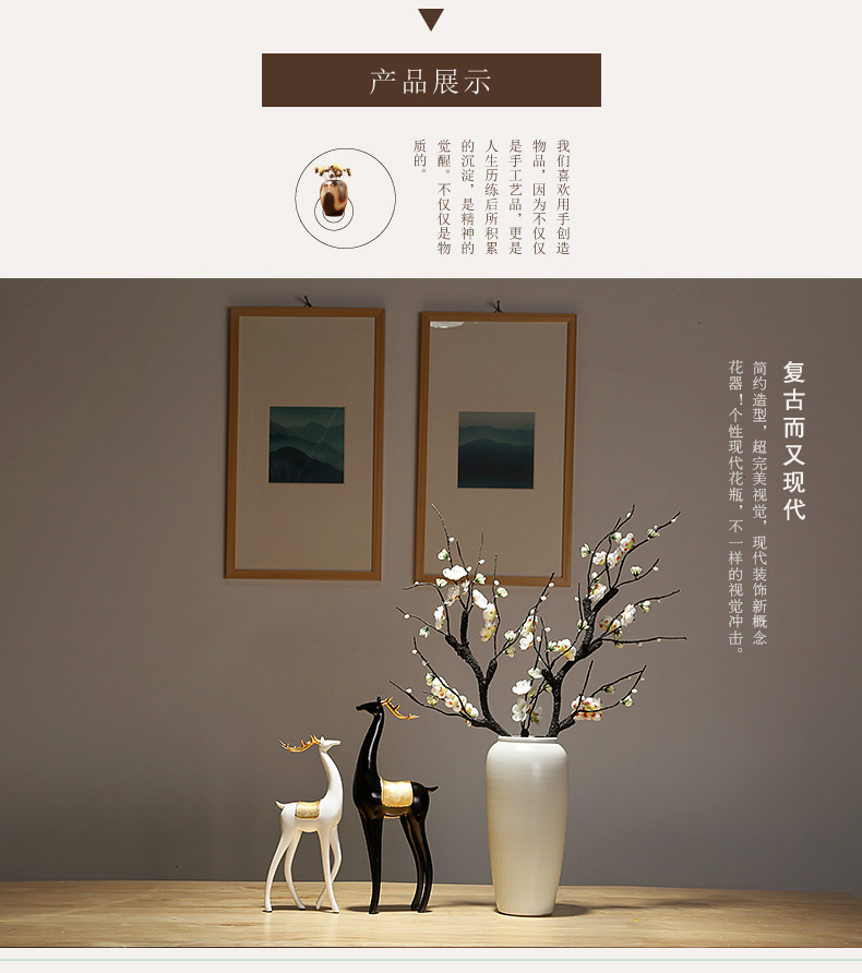 The New Chinese jingdezhen ceramics vase contracted and I home sitting room porch dried flower arranging flowers adornment furnishing articles