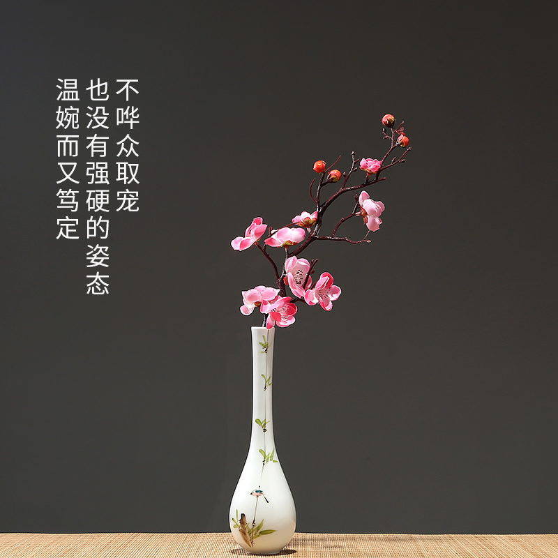 Jingdezhen ceramic vases, ceramic vases, flower arrangement sitting room porch decoration home decoration furnishing articles pottery flower