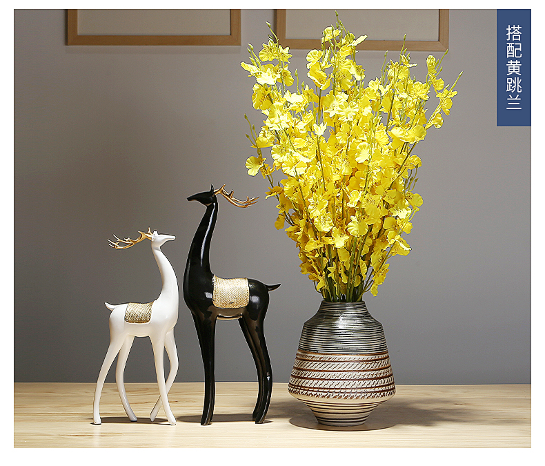 New Chinese style of jingdezhen ceramics vase dried flowers flower arrangement sitting room porch tea table table home furnishing articles