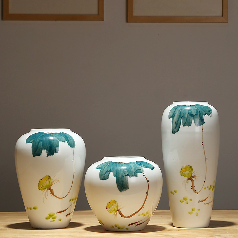 Jingdezhen ceramics by hand vase furnishing articles of modern home sitting room porch flower arrangement between example adornment ornament