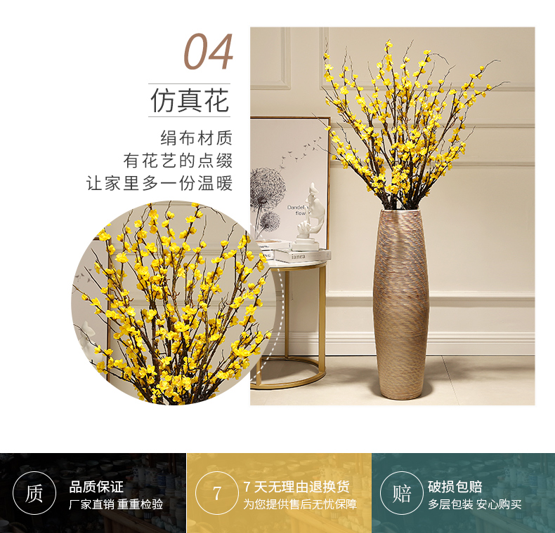 Jingdezhen I and contracted large vase sitting room ground study European ceramic flower arranging flower, adornment is placed