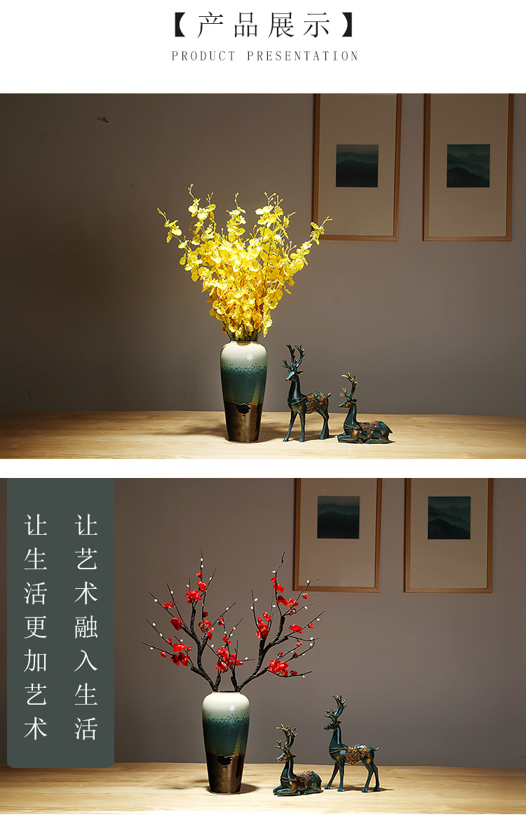 Jingdezhen ceramics vases, new Chinese style is contracted and I sitting room porch dried flower arranging flowers adornment bedroom furnishing articles