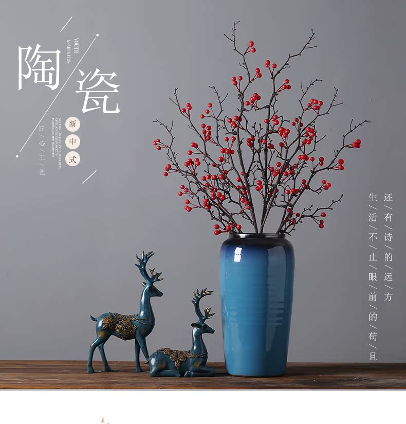 Jingdezhen modern creative household porcelain vases furnishing articles sitting room porch TV cabinet table decoration decoration