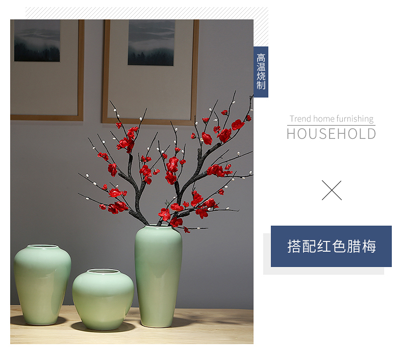 Jingdezhen ceramic decoration ideas dried flowers sitting room mesa vases, flower arranging flowers is I and contracted sitting room adornment