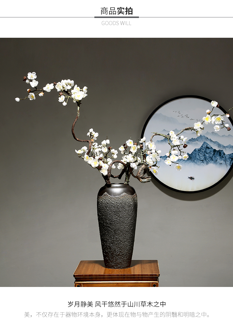 Jingdezhen ceramic dry flower vase sitting room furnishing articles of Chinese style of sitting room furniture study adornment porcelain porcelain flower arrangement
