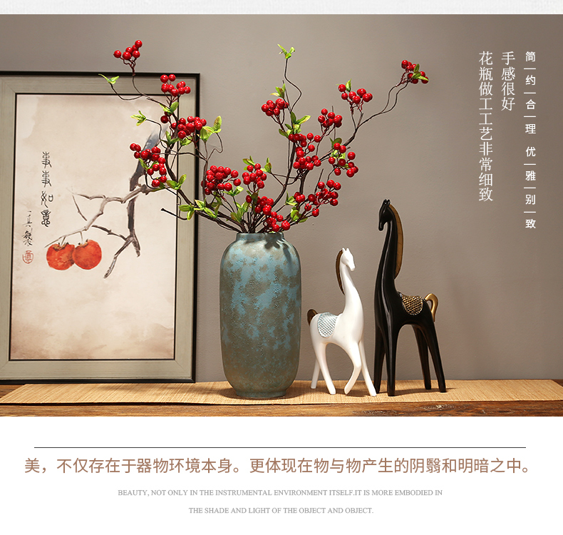 Jingdezhen ceramics dried flower vase TV cabinet modern creative home furnishing articles, the sitting room porch decoration decoration