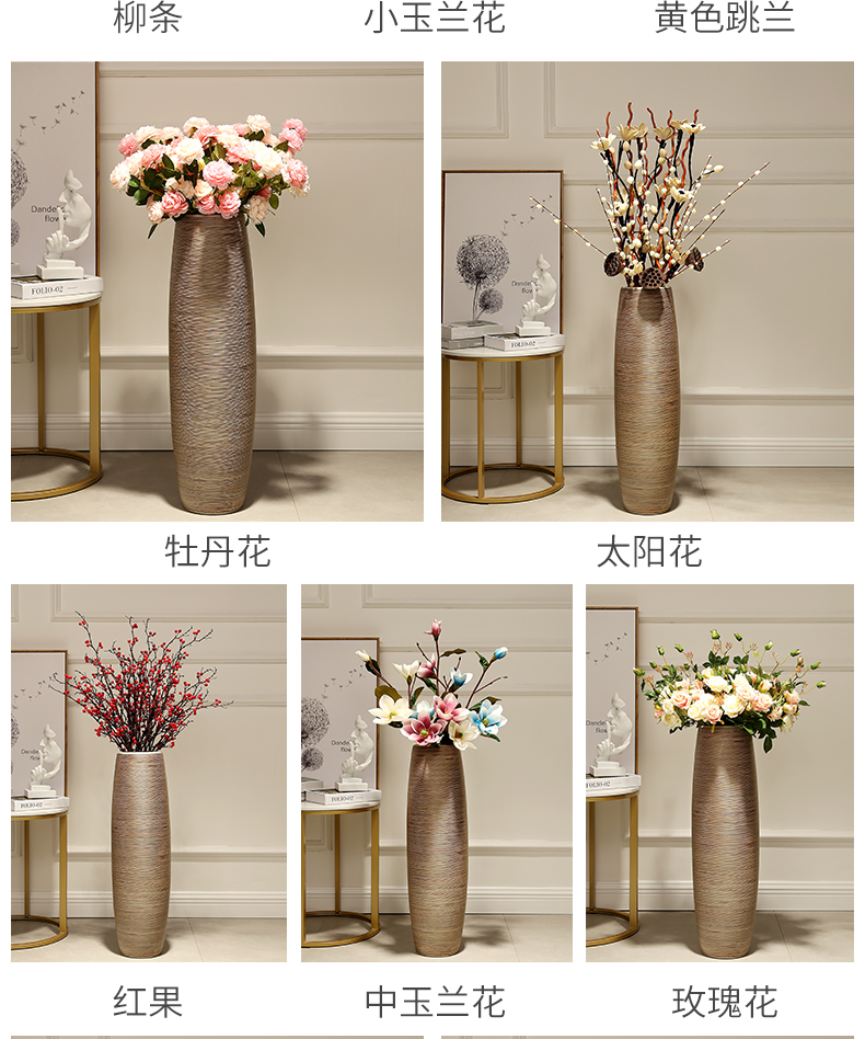 Jingdezhen ceramic vase landing size furnishing articles decoration indoor simulation European household ceramics from the living room