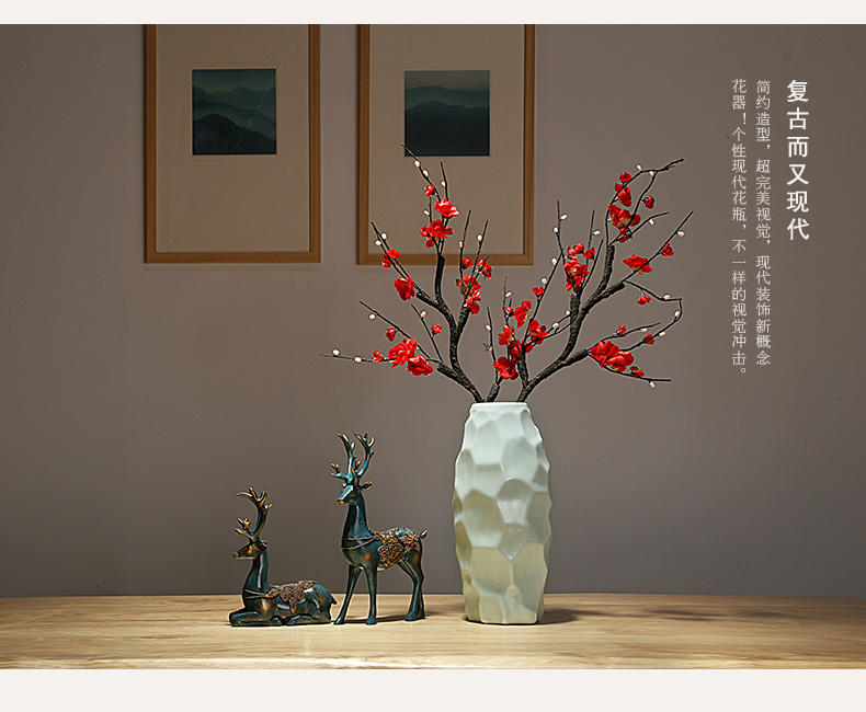 Jingdezhen ceramic vases, new Chinese style is I and contracted sitting room porch decoration furnishing articles creative dry flower arranging flowers