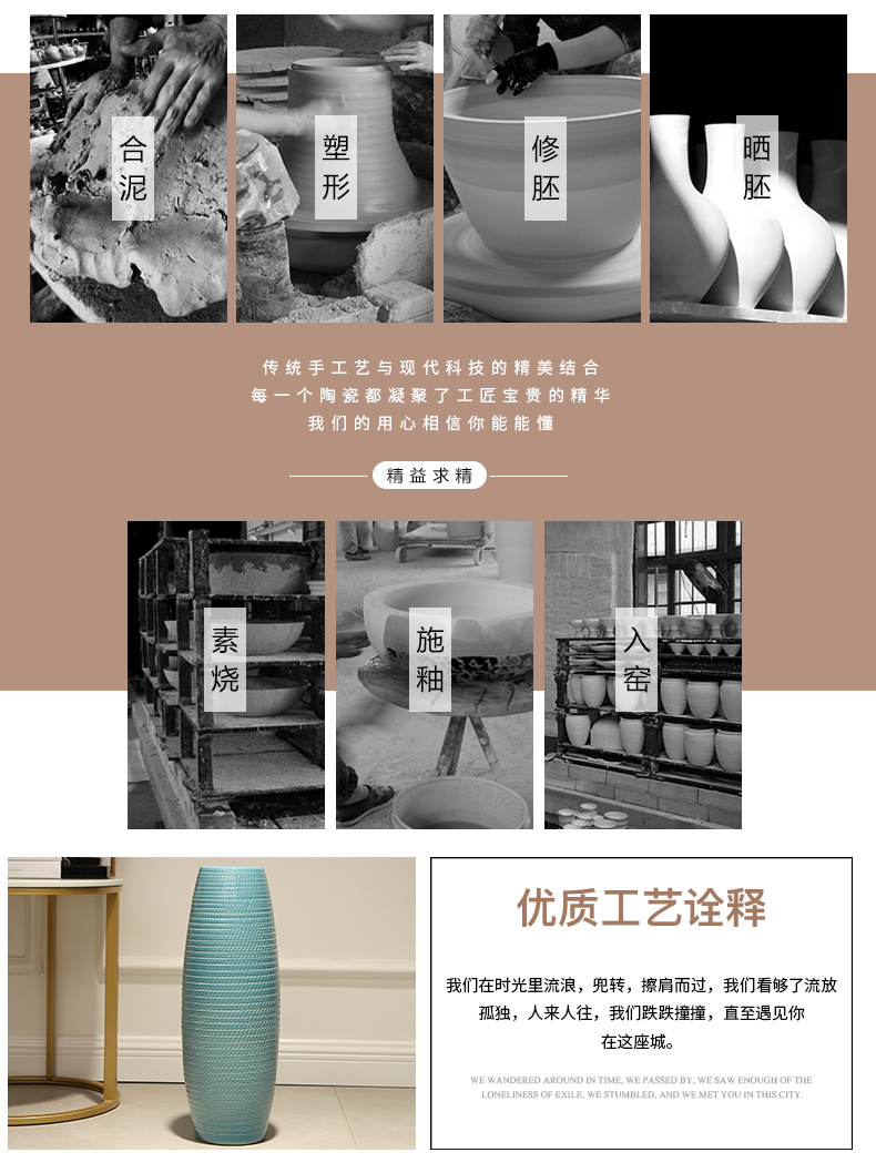 Jingdezhen ceramic simulation of large vase sitting room of Chinese style household furnishing articles office European - style decoration decoration