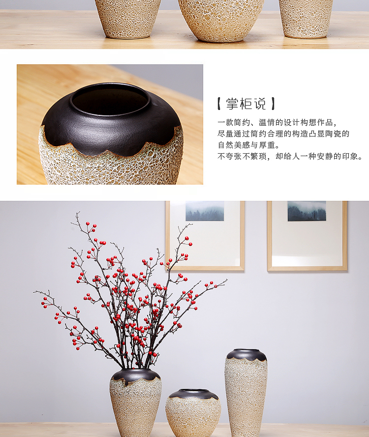 Jingdezhen ceramics vase creative manual Chinese study, the sitting room porch place dried flowers flower arrangement craft