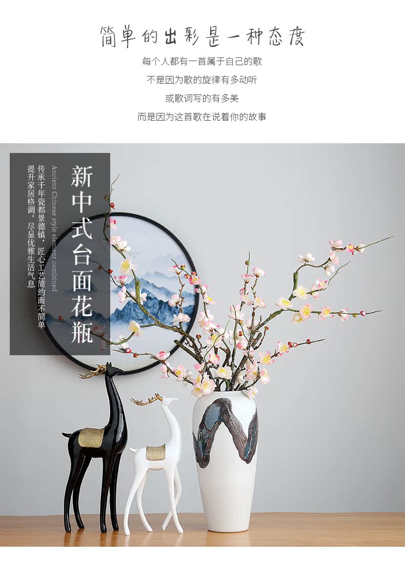 Jingdezhen ceramic vases, I and contracted sitting room light key-2 luxury furnishing articles furnishing articles dried flower adornment TV ark, study the porcelain