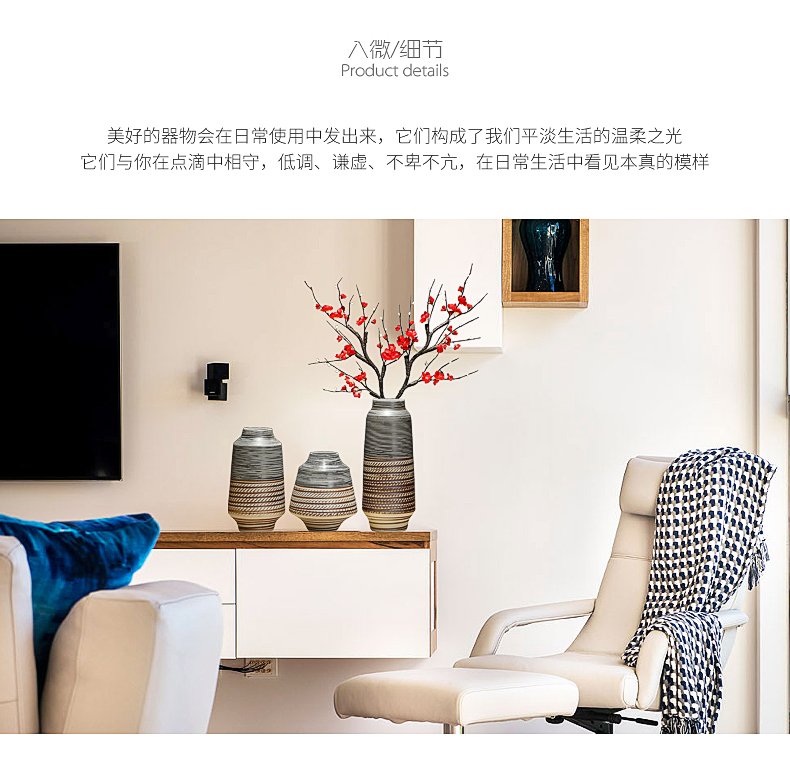 Jingdezhen ceramic vases, flower arranging dried flower simulation flower furnishing articles TV ark, porch is I and contracted sitting room adornment
