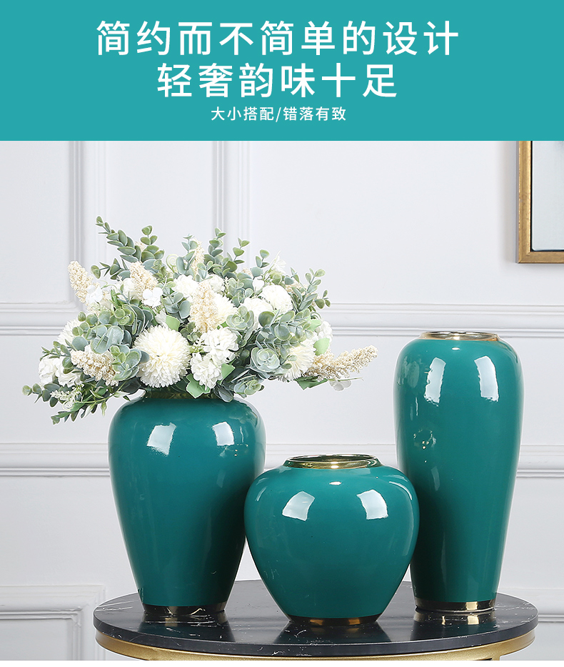 Jingdezhen ceramics vase modern home furnishing articles suit porch TV ark type table decoration decoration