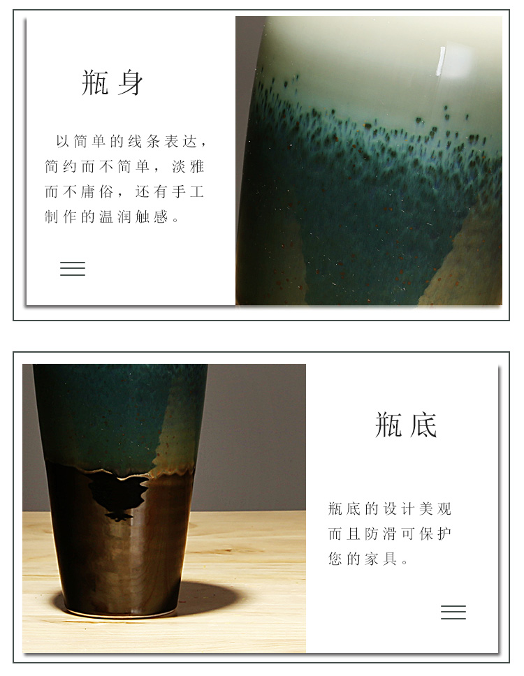 Jingdezhen ceramics vases, new Chinese style is contracted and I sitting room porch dried flower arranging flowers adornment bedroom furnishing articles