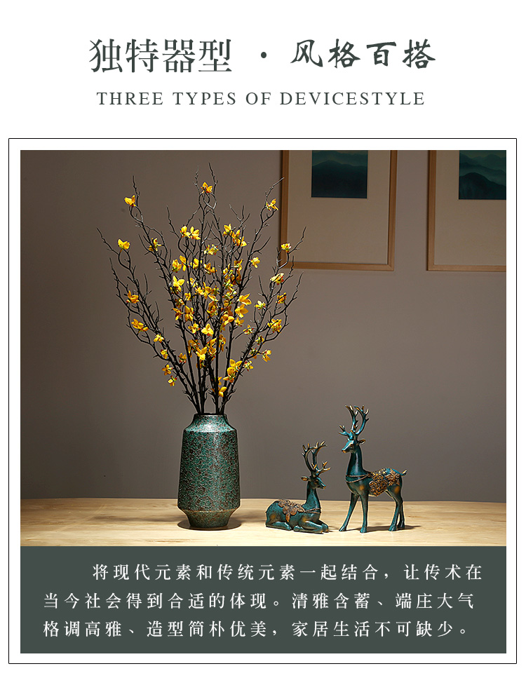 Jingdezhen ceramics vase creative new Chinese style household European - style decorative furnishing articles sitting room porch dried flower arranging flowers