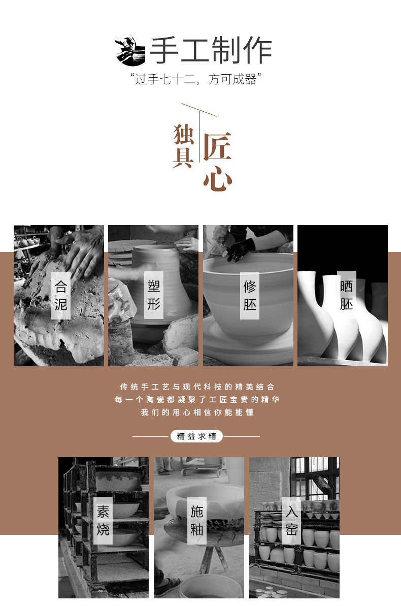 Jingdezhen modern ideas of new Chinese style porch vases, flower arranging white contracted household ceramics decoration the set piece