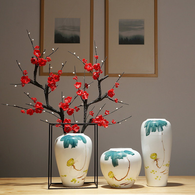 Jingdezhen ceramics by hand vase furnishing articles of modern home sitting room porch flower arrangement between example adornment ornament