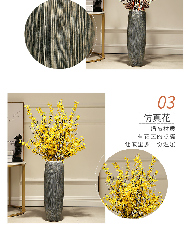 I and contracted TV wall in the living room floor vase flower arranging decorative dried flowers place jingdezhen European ceramic decoration