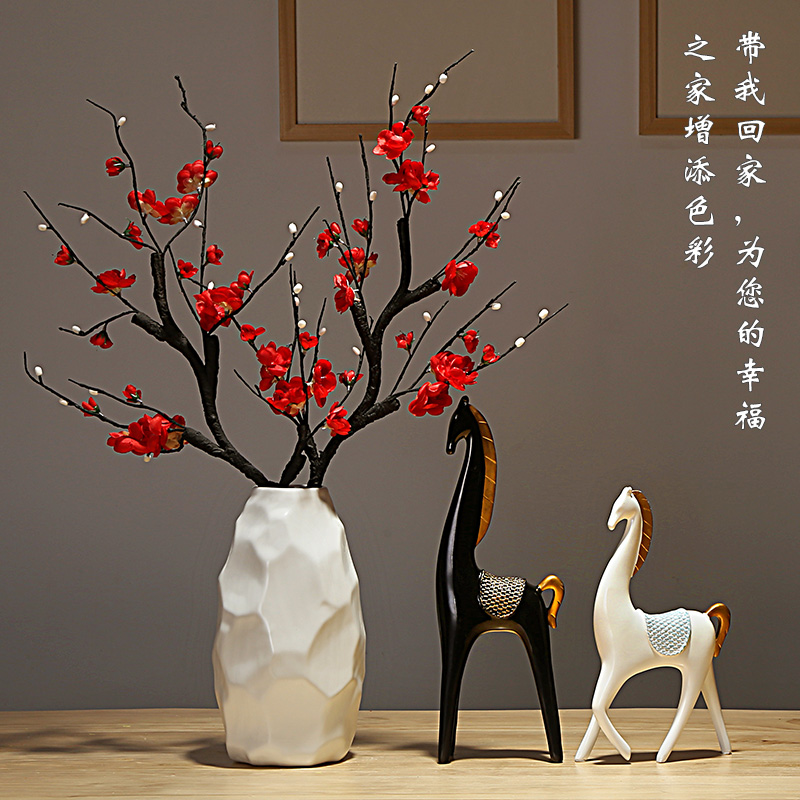 Jingdezhen ceramics vase creative contracted sitting room porch decoration of Chinese style household furnishing articles dried flower arranging flowers