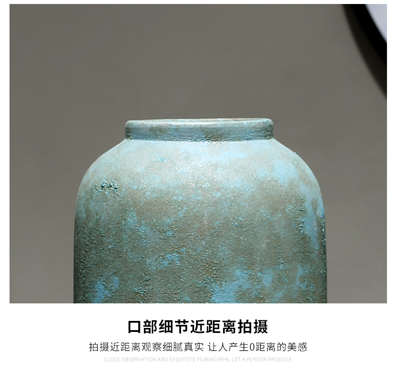 Ceramic vase Nordic home sitting room flower arranging dried flower table furnishing articles contracted and I study porcelain bottle ornament