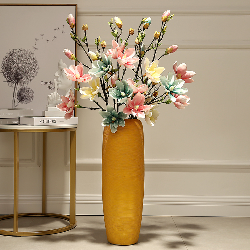 Jingdezhen sitting room ground vase household flower arranging large dried flowers European I and contracted decoration ceramics furnishing articles