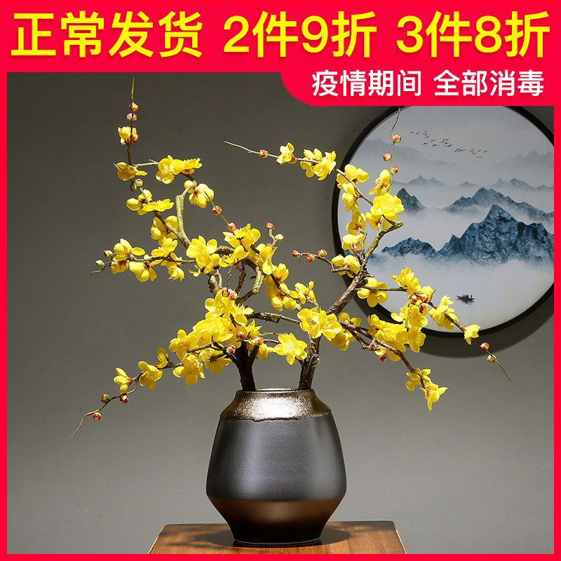 Light European - style key-2 luxury ceramic vases, flower art handicraft furnishing articles study the dried flower arranging, creative sitting room porch decoration