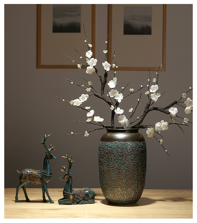 Jingdezhen ceramic vases, dried flower adornment furnishing articles sitting room simulation flower decoration decoration ware porcelain flower arranging